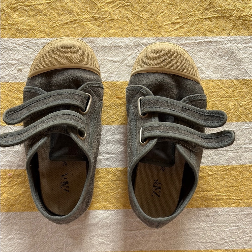 Zara suede gray Velcro sneakers